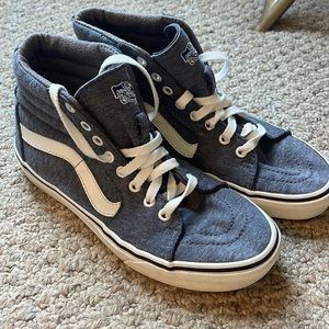 Vans high top shoes, womens 8, mens 6.5, great condition worn very minimum